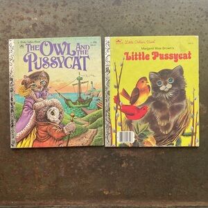 VTG a Little Golden Books -The Owl and the Pussycat & Little Pussycat